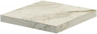 Ступень угловая G3ME10RGS Marble Edition Hme 10 Van Gogh White Gradone Ang. Rett. 33х33 (L-Sx) левая белая матовая под мрамор