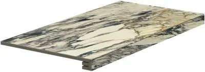Ступень фронтальная G3ME07RG Marble Edition Hme 7 Breccia Capraia Gradone Lin. Rett. 33х60 бежевая / серая матовая под мрамор