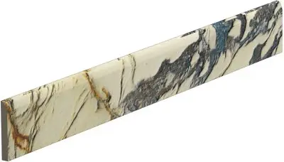 Плинтус G0ME07R60 Marble Edition Hme 7 Breccia Capraia Bts 7,5х60 Rett. Hard бежевый / серый матовый под мрамор