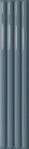Настенная плитка Plinto Out Blue Gloss 10.7х54.2 глянцевая, рельефная (структурированная) керамическая