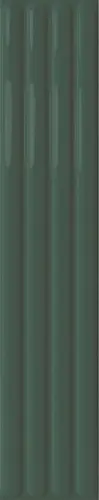 Настенная плитка Plinto Out Green Gloss 10.7х54.2 глянцевая, рельефная (структурированная) керамическая