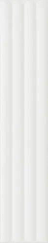 Настенная плитка Plinto Out White Matt 10.7х54.2 матовая, рельефная (структурированная) керамическая