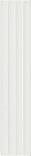Настенная плитка Plinto In White Matt 10.7х54.2 матовая, рельефная (структурированная) керамическая
