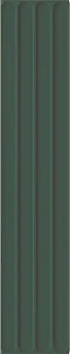 Настенная плитка Plinto In Green Matt 10.7х54.2 матовая, рельефная (структурированная) керамическая