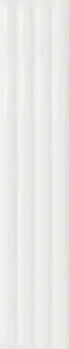 Настенная плитка Plinto Out White Gloss 10.7х54.2 глянцевая, рельефная (структурированная) керамическая