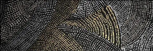 Domino Diamond Dec. Draw Gold Black 20x60