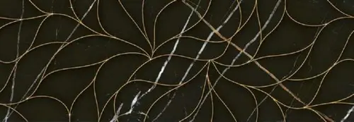 Декор настенный Ceramica Black & Gold Struttura Decor 24.2х70