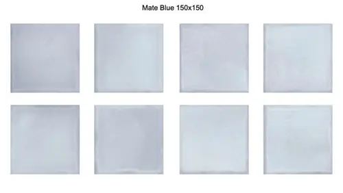 Настенная плитка Mate Blue 15х15