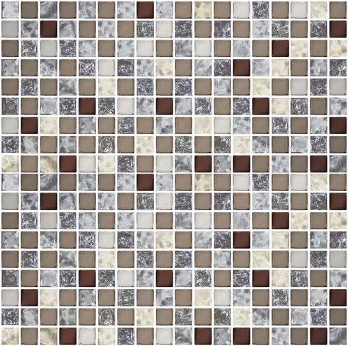 Мозаика Terrazzo керамика 30x30 см глянцевая, бежевый, коричневый, серый