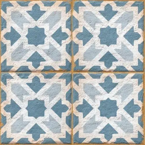 Керамогранит Ennface ENPTR6007MT2020 Pattern Morocco Azure matt 20х20 микс с орнаментом