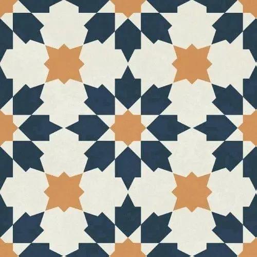 Керамогранит Ennface ENPTR6011MT2020 Pattern Maraya Blue matt 20х20 микс с орнаментом