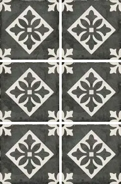 Equipe Art Nouveau Padua Black 20x20