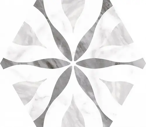 Equipe Bardiglio Hexagon Decor Flower (Несколько Вариантов Паттерна) 17,5x20