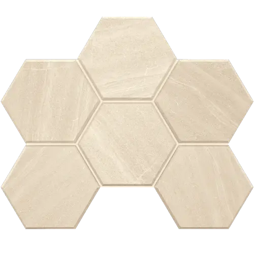 Мозаика Gabbro GB01 Hexagon 25x28,5 матовая белая