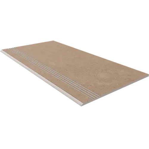 Ступень Gobi GO01 30x60 непол. с насечками бежевая