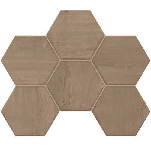 Мозаика Classic Wood CW03 Hexagon 25x28,5 матовая бежевая