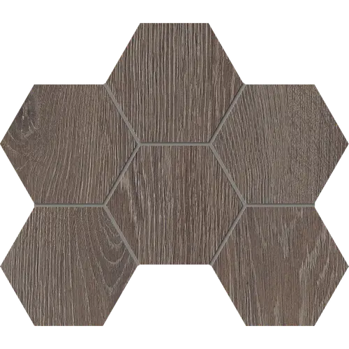 Мозаика Kraft Wood KW03 Hexagon 25x28,5 структур. коричневая