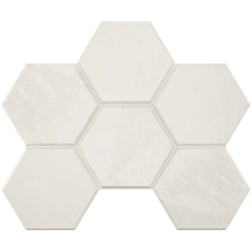 Мозаика Luna LN00/TE00 Hexagon 25x28,5 матовая белая