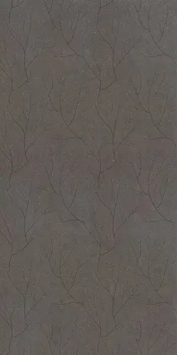 Декоративный элемент Earthtech Fronds A Carbon Ground Comfort 6mm 120x240 лаппатированный
