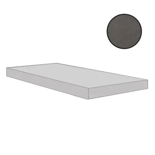 Ступень Earthtech Carbon Ground Angolo Gradino Dx Comfort 33x120 лаппатированная
