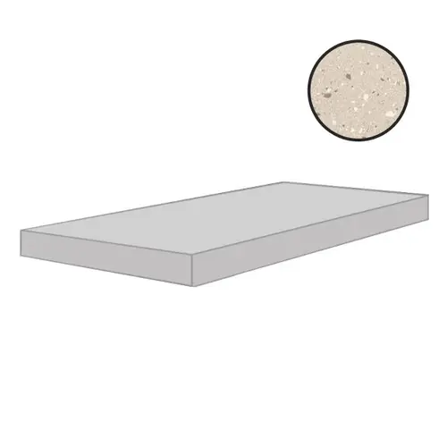 Ступень Earthtech Pumice Flakes Angolo Gradino Sx Comfort 33x120 лаппатированная