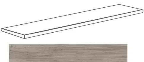 Ступени 52121 Just GRAD.ANG.SX GRIGIO 120х4x32