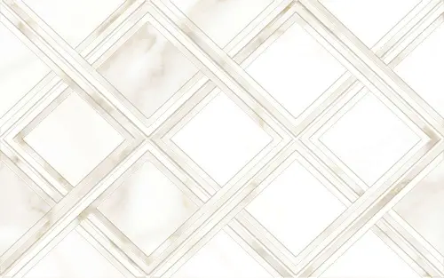 Плитка настенная Calacatta Gold Белый 03 ромбы 25х40