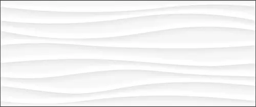 Плитка настенная White Planet Белая Волны 25х60