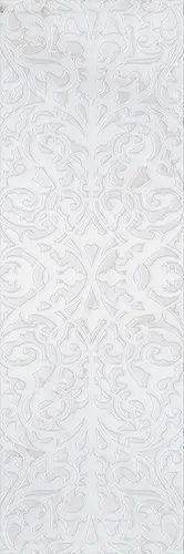 Декор Stazia White Белый 01 30х90 глянцевый керамический