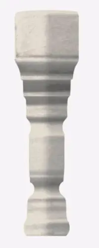 Grazia Epoque Ang. Terminale Pitti Bianco Craquele 2x12