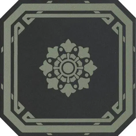 Grazia OLD England Ottagono Black Bath 20x20
