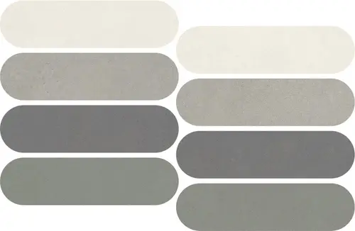 Impronta Italgraniti Nuances Mosaico Ovale Mix Freddo 3 Strideup 19.5х37