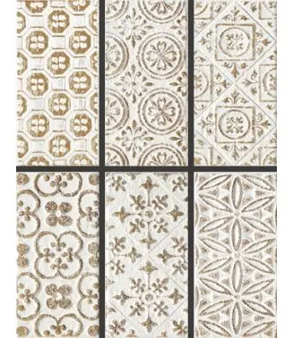 Impronta Square Wall Bianco Formel.ORO DEC. 12,5x25