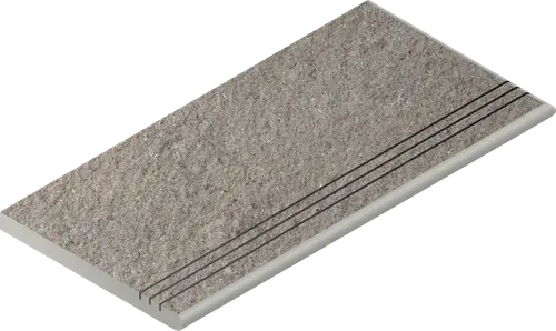 Ступень угловая Italon 620040000156 Grey Gradino Round Grip Dx / Грэй закругленная правая Грип 30х60