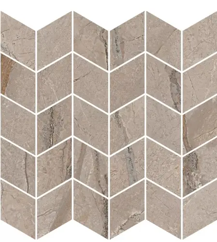 Декор Ифран мозаичный бежевый светлый глянцевый обрезной 30x31,2x0,9