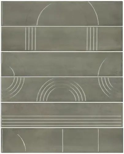Kerama Marazzi Мажорель Панно зелёный глянцевый KMP3STA003RN6X 36x28,5x1 (из 6 частей 6х28,5)