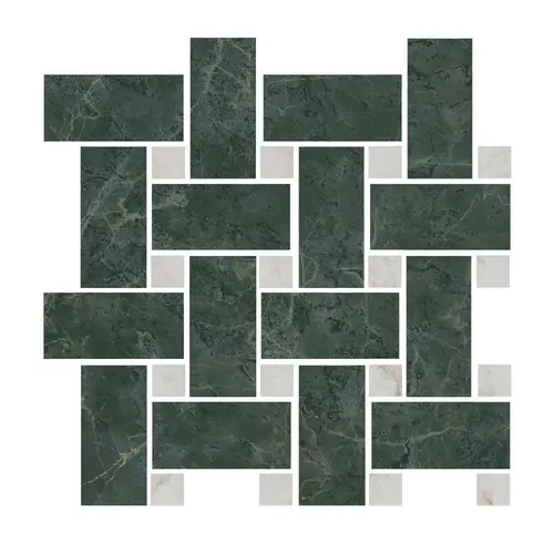 Мозаика Kerama Marazzi Серенада Мозаичный Зеленый Лаппатированный 32x32
