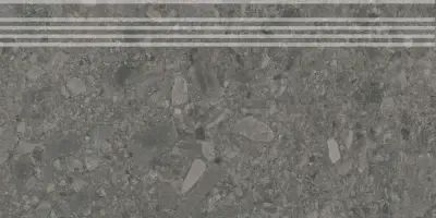 Керамогранит Ступень Kerama Marazzi Чеппо ди Гре Антрацит Матовая Обрезная 30x60x0.9