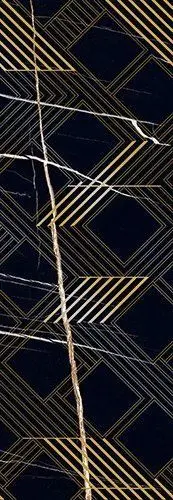 Декор Royal Nero Oro 24.2x70 глянцевый керамический