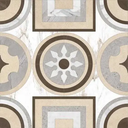 Декор керамогранит Marble Trend Гидрорезка Calacatta Gold 60x60 Лаппатированный d02 K-1001/LR/d02-cut/600x600x10