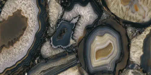 Marmi Book Match A Agate Black Full Lappato 162x324
