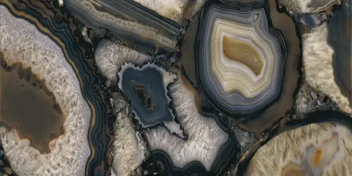 Marmi Stuoiato Book Match B Agate Black Full Lappato 162x324