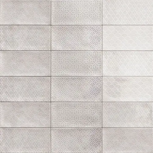 Декор Rev. Decor Camden Grey-10х20 глянцевый керамический