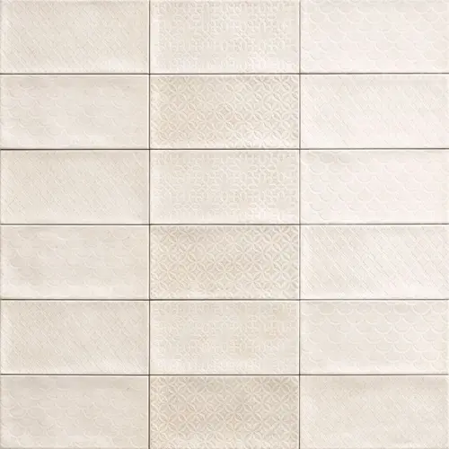 Декор Rev. Decor Camden Bianco-10х20 глянцевый керамический