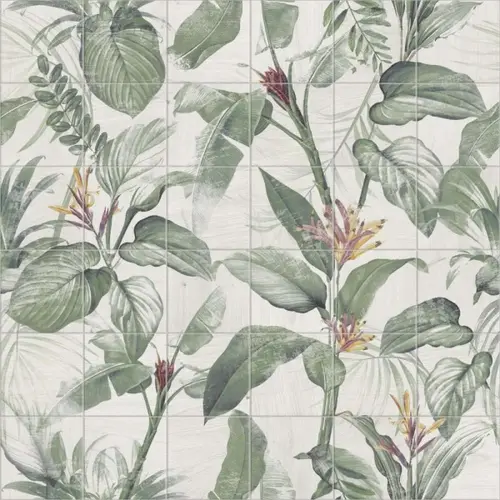 Decor Mural Spring Leaves 20x20