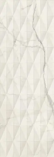 Плитка Marazzi Allmarble Wall Statuario Struttura Pave Satin 3D Rett. 40х120