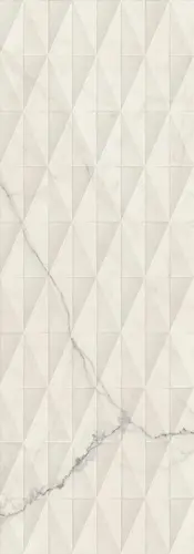 Плитка Marazzi Allmarble Wall Statuario Struttura Pave Lux 3D 40х120