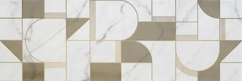 Allmarble Wall Golden White Satin Decoro Club 40X120 8мм