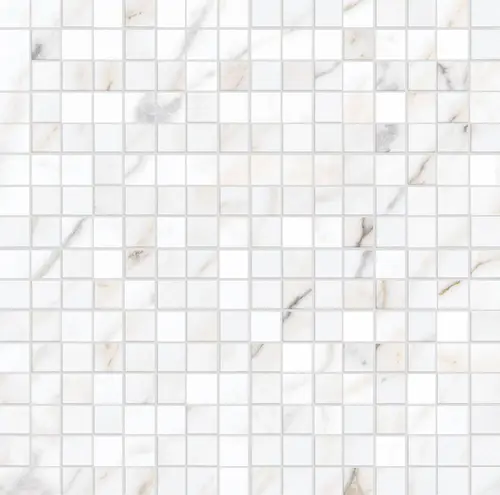 Allmarble Wall Golden White Mosaico Lux 40X40 8мм