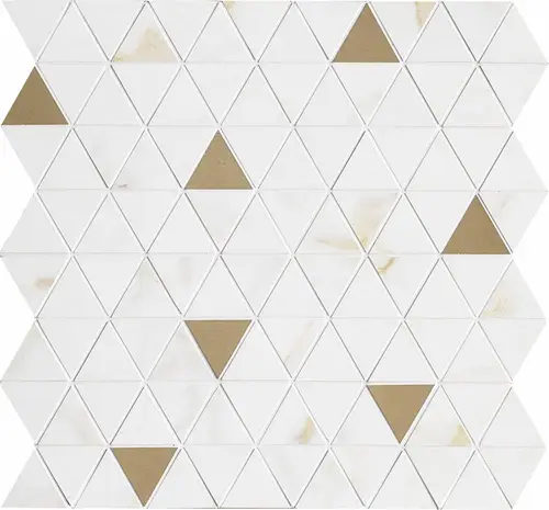 Allmarble Wall Golden White Sat.Mosaico Tria 40X43 8мм
